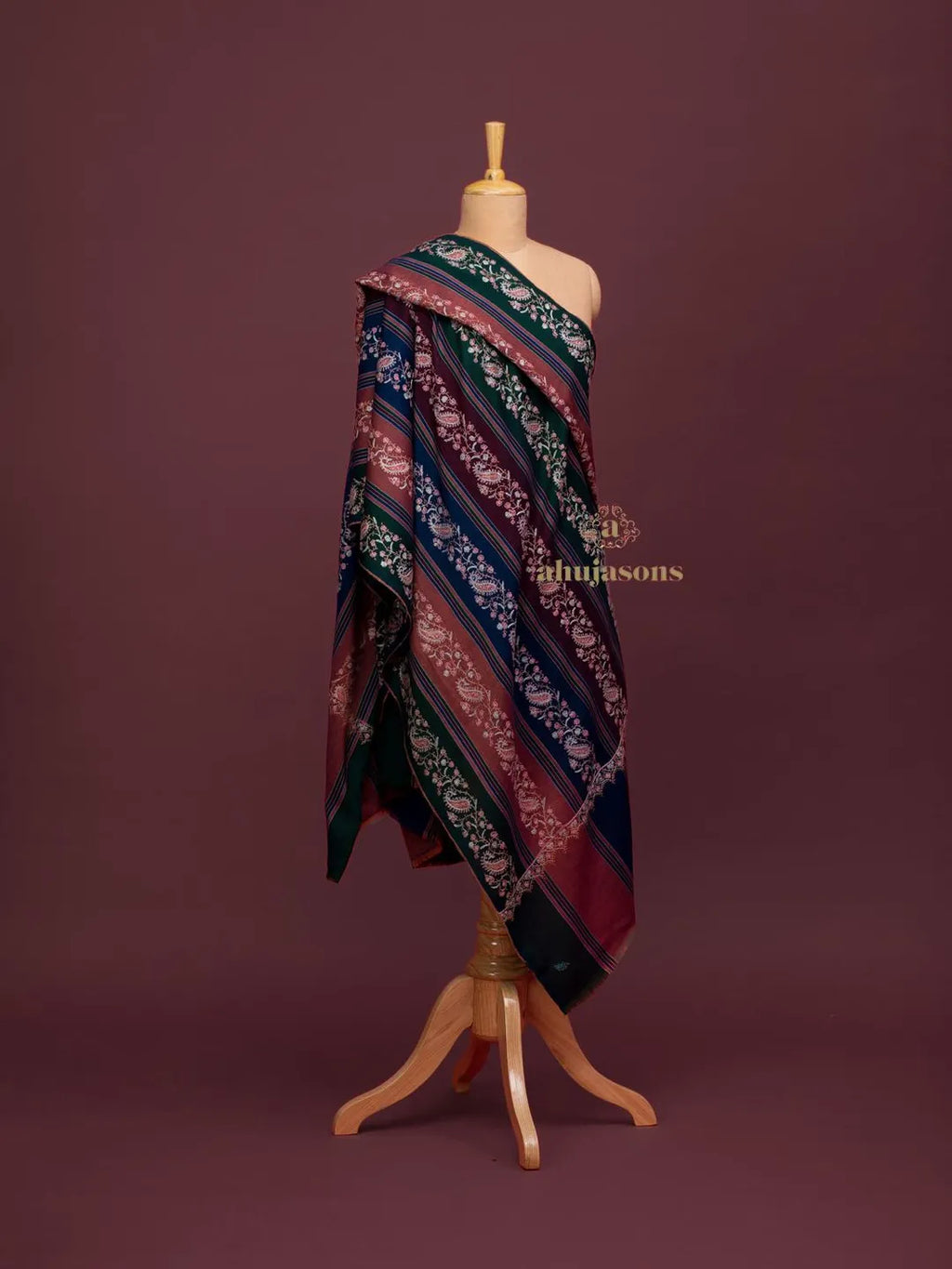 Elegant Cashmina Shawl with Jaal Pattern in Multi
