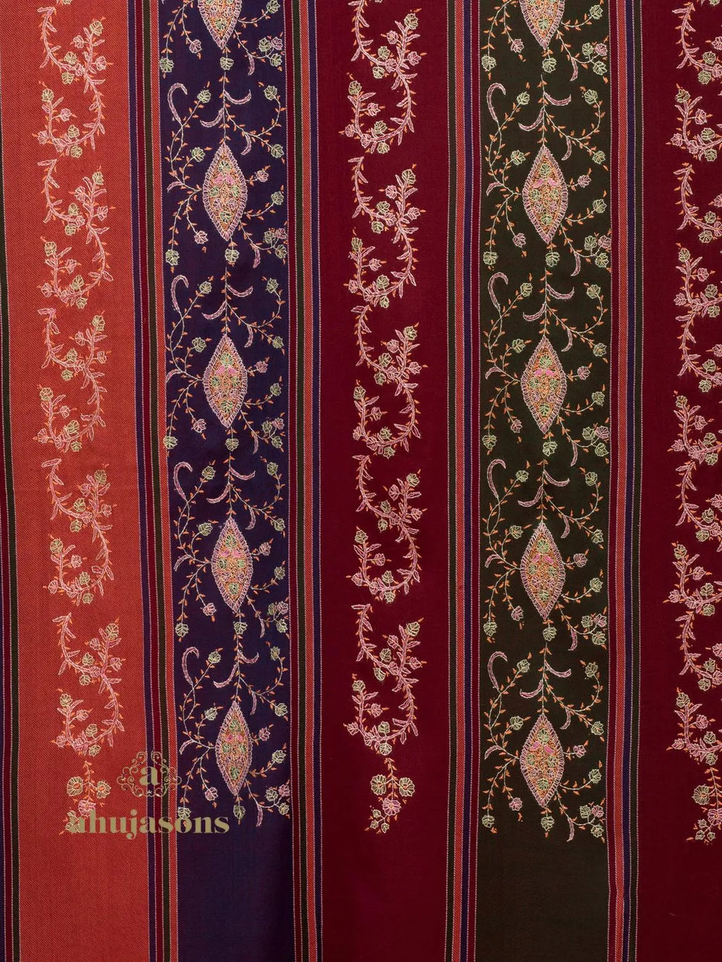 Classic Cashmina Shawl with Jaal Pattern in Multi