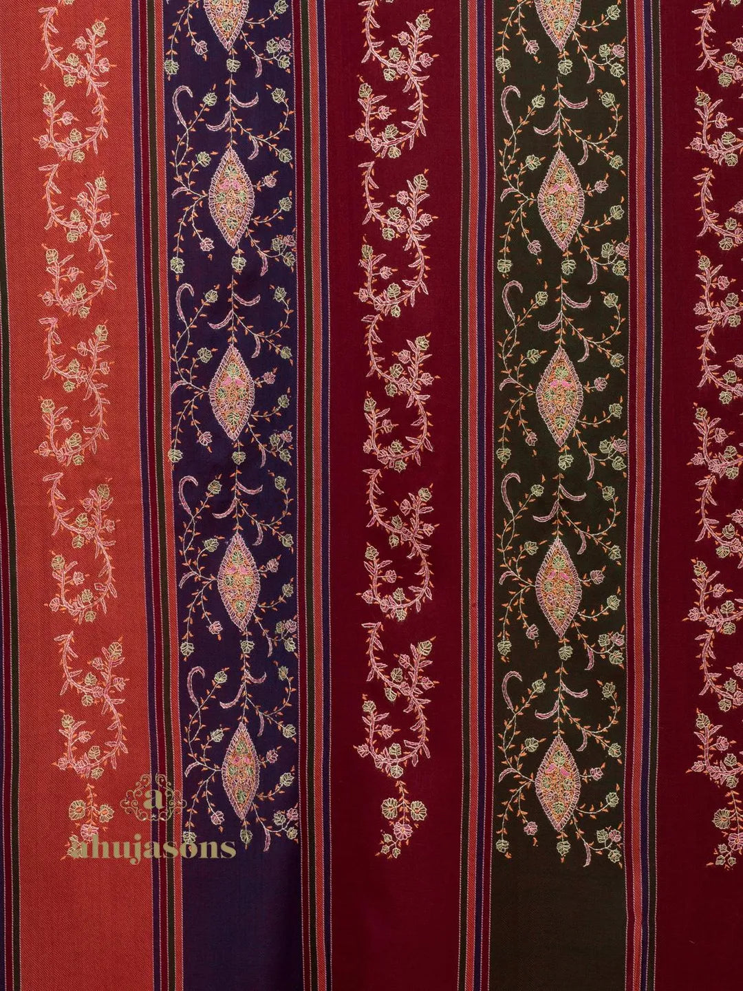 Classic Cashmina Shawl with Jaal Pattern in Multi