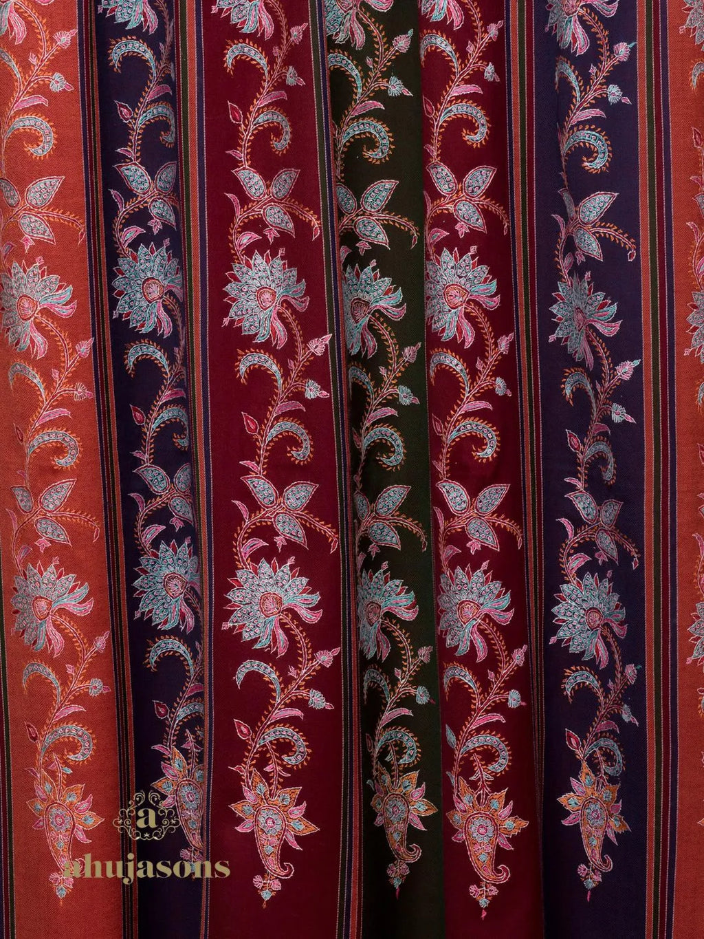 Classic Cashmina Shawl with Jaal Pattern in Multi