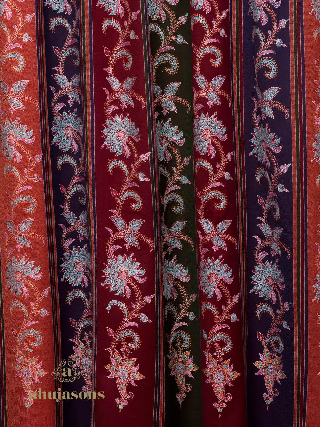 Classic Cashmina Shawl with Jaal Pattern in Multi