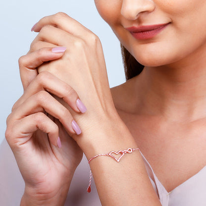 Rose Gold Bold Love Bracelet