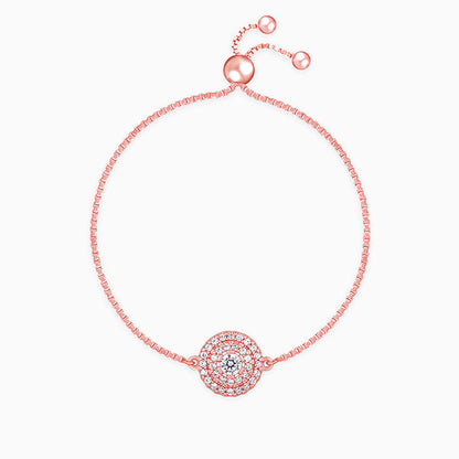 Rose Gold Circle of Zircon Bracelet
