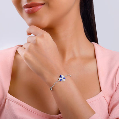 Silver Stunning Floral Bracelet