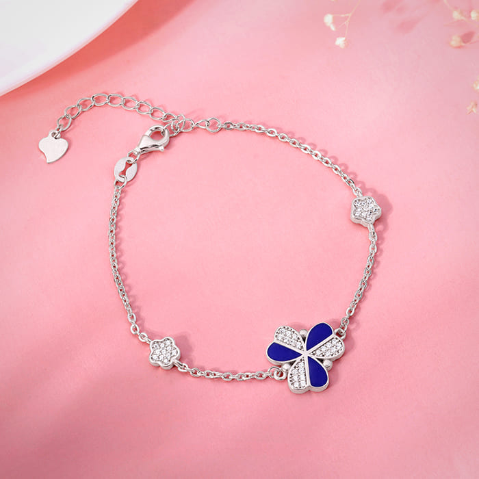Silver Stunning Floral Bracelet