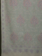 Classic Handloom Pashmina Shawl Jama Embroidery in Ivory