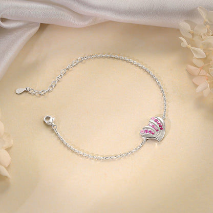 Silver Waveshell Bracelet