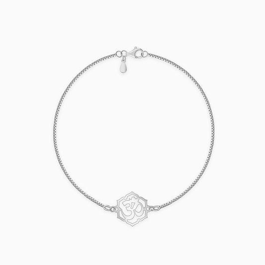 Silver Omkara Bracelet Rakhi