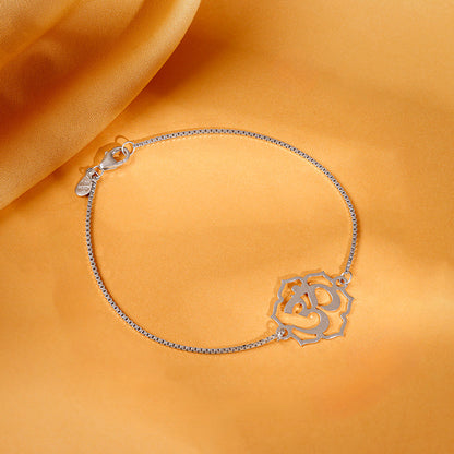 Silver Omkara Bracelet Rakhi
