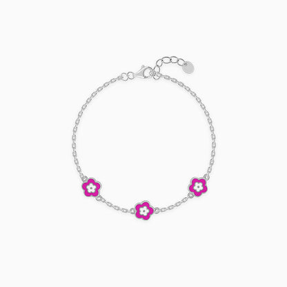Silver Cutie Flower Kids Bracelet (0-2 years)