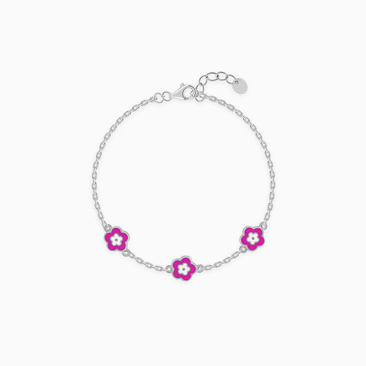 Silver Cutie Flower Kids Bracelet (0-2 years)