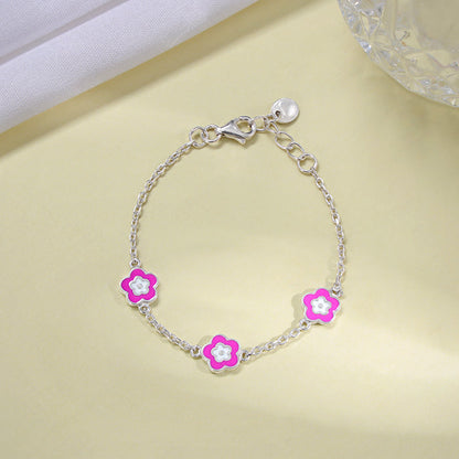 Silver Cutie Flower Kids Bracelet (0-2 years)