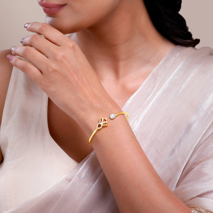 Golden Gauri Cuff Bracelet