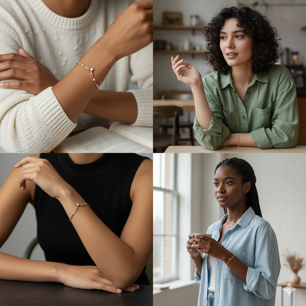 Anushka Sharma Rose Gold Deer Bracelet