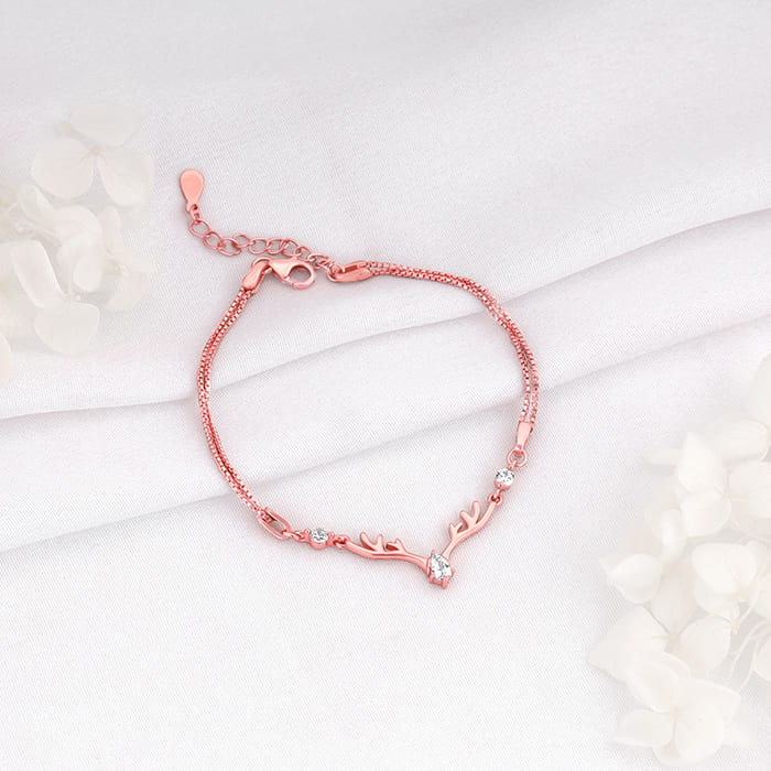 Anushka Sharma Rose Gold Deer Bracelet