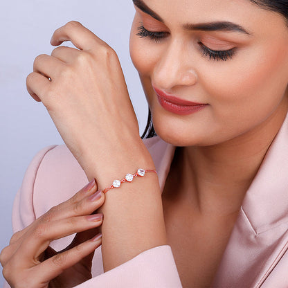 Rose Gold Sparkling Zircon Bracelet