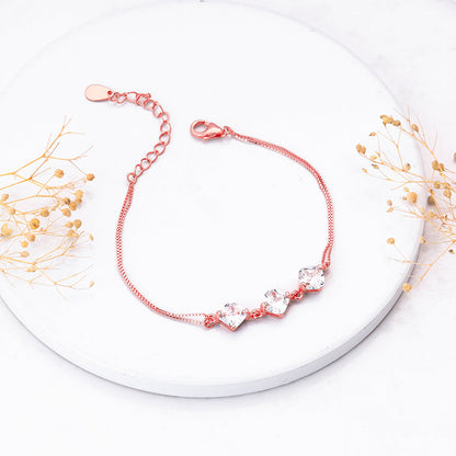 Rose Gold Sparkling Zircon Bracelet