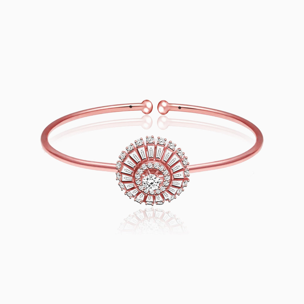 Anushka Sharma Rose Gold Baguette Sunshine Bangle Bracelet