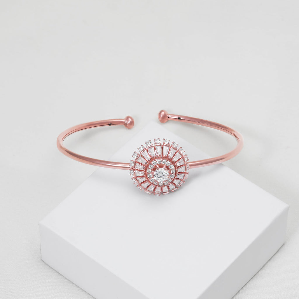 Anushka Sharma Rose Gold Baguette Sunshine Bangle Bracelet