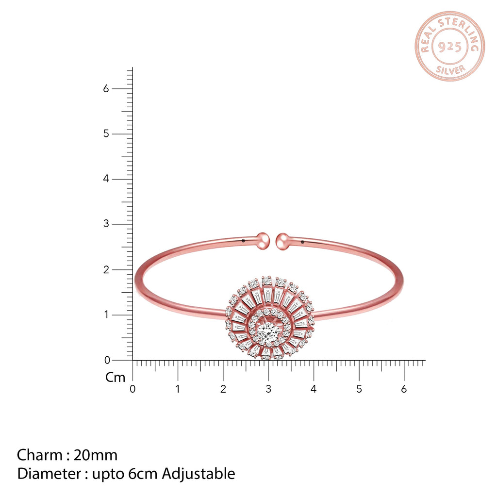 Anushka Sharma Rose Gold Baguette Sunshine Bangle Bracelet