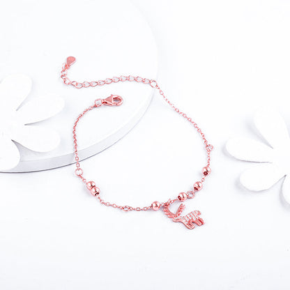Rose Gold Rain-love-on-your-Deer Bracelet