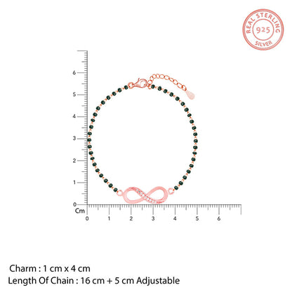 Rose Gold Eternity Mangalsutra Bracelet