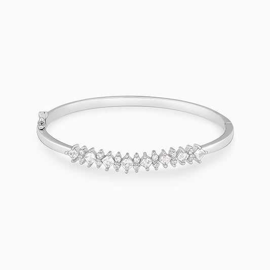Silver Studded Zircon Elegance Bracelet