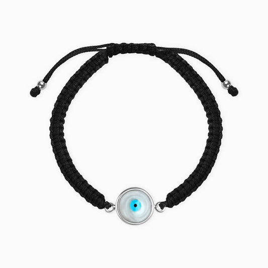 Silver Evil Eye Shield Bracelet
