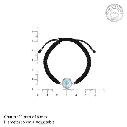 Silver Evil Eye Shield Bracelet