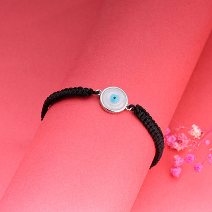 Silver Evil Eye Shield Bracelet