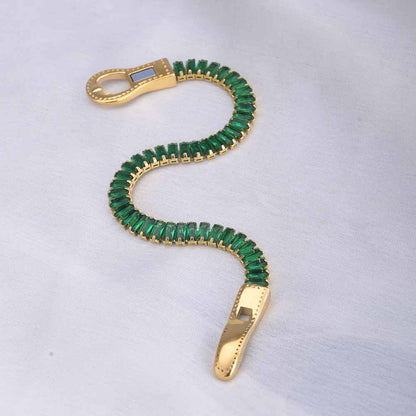 Green Baguette Tennis Bracelet