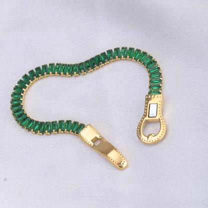 Green Baguette Tennis Bracelet