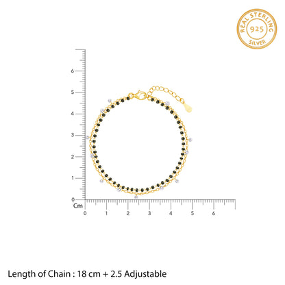 Golden Divine Dazzle Mangalsutra Bracelet