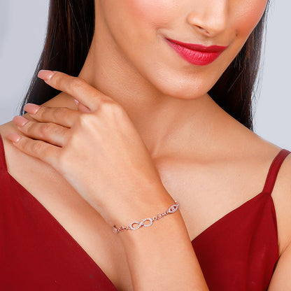 Rose Gold Infinity Romance Bracelet