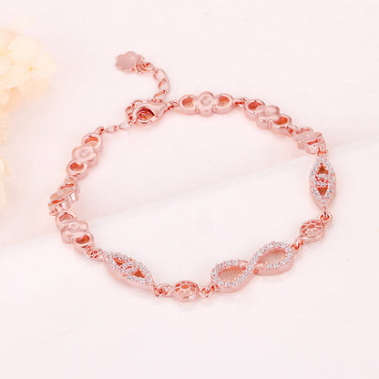 Rose Gold Infinity Romance Bracelet