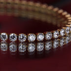 Diamond Affair Bracelet & Pearl Drop Diamond Earrings Combo Set