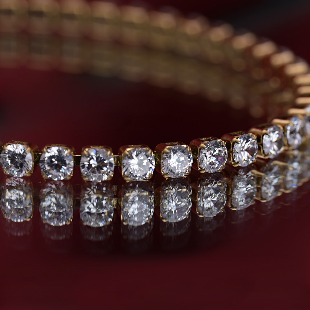 Diamond Affair Bracelet & Pearl Drop Diamond Earrings Combo Set