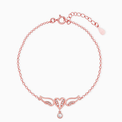 Rose Gold Wings of Love Bracelet