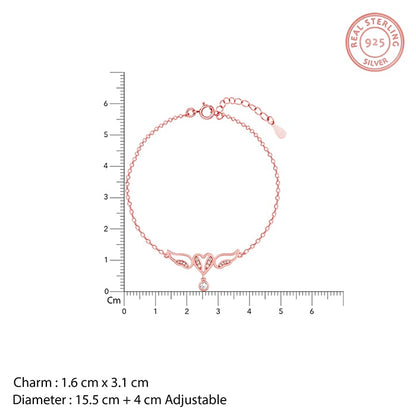 Rose Gold Wings of Love Bracelet