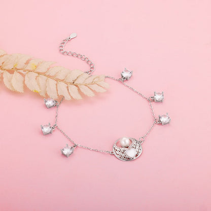 Silver Pearl Whisper Bracelet