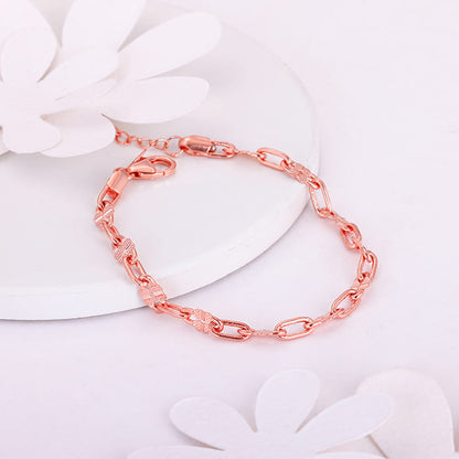 Rose Gold Forever Linked Bracelet