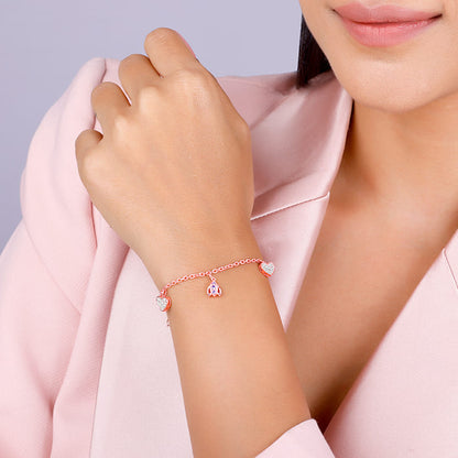 Rose Gold Crocus Heart Bracelet