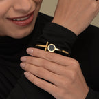 Black Onyx Bangle Bracelet