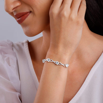 Silver Zircon Excess Bracelet