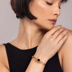 Black Onyx Bangle Bracelet