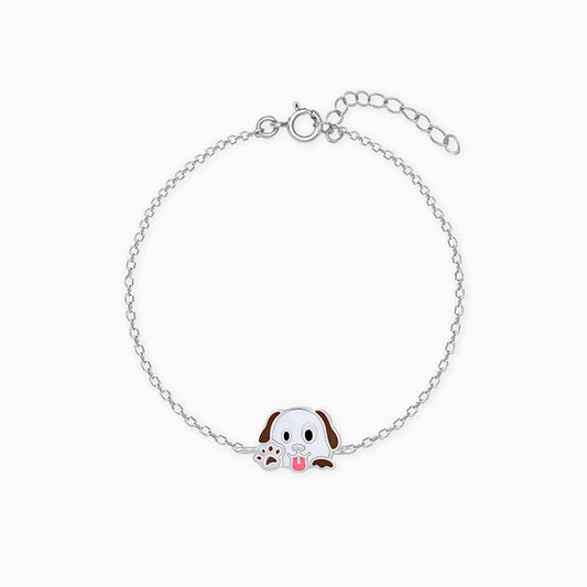 Silver Hello Puppy Kids Bracelet (3-5 yrs)