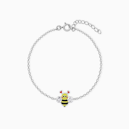 Silver Cheery Bee Kids Bracelet (3-5 yrs)