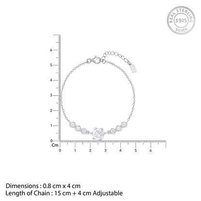 Silver Solitaire Grace Bracelet