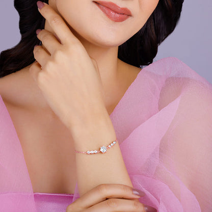 Rose Gold Solitaire Grace Bracelet