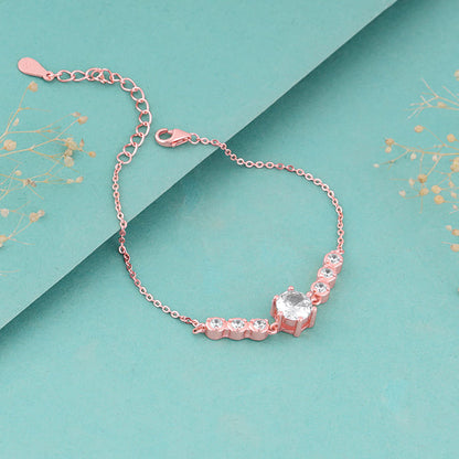 Rose Gold Solitaire Grace Bracelet